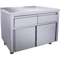 Saro Gastro-Products GmbH Schiebetürenschrank mit 2 Schubladen, 1200X700mm