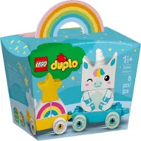 LEGO 10953 DUPLO Mein Erstes Einhorn Spielzeug für Kleinkinder, Spielzeugzug für Jungen und Mädchen ab 1,5 Jahren, Bausteine