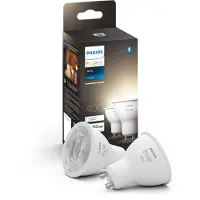 Philips Hue White 8719514340145A, Intelligentes Leuchtmittel, Bluetooth/Zigbee, Weiß, LED, GU10, GU10