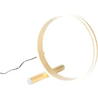 QAZQA Design Tischleuchte Messing inkl LED 3 Stufig dimmbar Navara