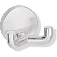 Hewi 805 Doppelwandhaken 805.90.025 43,5mm tief, Rosette ø 50mm, Edelstahl matt geschliffen