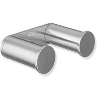 Hewi System 162 Doppelhaken 162.90.030XA 58mm breit, 18mm hoch, 37mm tief, Edelstahl matt