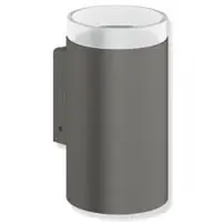 Hewi System 900 Glasbecher 900.04.00060SC pulverbeschichtet dunkelgrau perlglimmer tiefmatt, zylindrisch, mit Halter