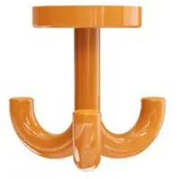 Hewi 477 Haken 477.90.05024 3-fach, drehbar, orange