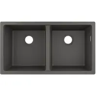 Hansgrohe S51 S510-U770 Unterbauspüle 370/370, Steingrau