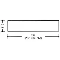 Hewi 477 Glasplatte 477.03.533 Klarglas, 287mmx115mmx8mm