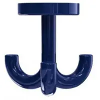 Hewi 477 Haken 477.90.05250 3-fach, drehbar, über 15mm Dicke, stahlblau