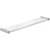 Hewi System 162 Ablage 162.03.1105XA Glasplatte, 600 x 122 mm, Halter Edelstahl matt geschliffen