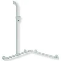 Hewi Duschhandlauf mit verschiebbarer Brausehalterstange suizidhemmend, Polyamid, 1250x762 mm