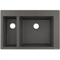 Hansgrohe S51 S510-F635 Einbauspüle 180/450, Steingrau