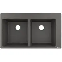 Hansgrohe S51 S510-F770 Einbauspüle 370/370, Steingrau