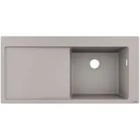 Hansgrohe S51 S514-F450 Einbauspüle 450 mit Abtropffläche links, Betongrau