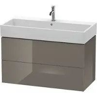 Duravit Waschtischunterbau L-CUBE 544x984x459mm flannel grey hochglanz