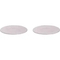 Palmer 2 x Ecogres Plano Teller flach, Steinzeug, Ø 29 cm, für ein 2 Personen Gedeck, spülmaschinenfest, weiß wasch Optik