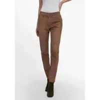 Fadenmeister Berlin Knöchellange Lederhose beige