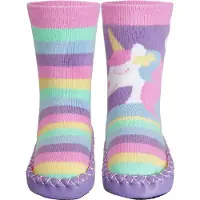 Playshoes Uni Kinder Hüttenschuh Hausschuh, Multicolor Einhorn, 20/21 EU