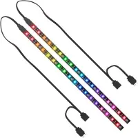 SilentiumPC Aurora Stripes ARGB, LED-Streifen, 18 Glühbirne(n), LED, 2 Stück(e)
