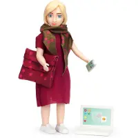 Lundby Puppenhauspuppe Frau mit Laptop - Spielfigur Zubehör Set