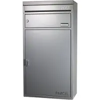 SafePost 45 Briefkasten mit Paketfach silbergrau