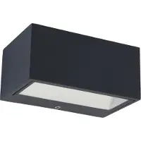 Lutec GEMINI, Wandbeleuchtung für den Außenbereich, Grau, Aluminium, Glas, IP54, Fassade, I