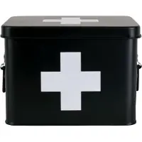 Tzmo Deutschland Erste Hilfe Kasten aus Metall, aktuelle Zeit, , 21,5 x 15,5 x 16 cm