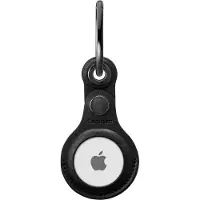 Spigen AMP01826, Schlüsselfinder-Gehäuse, Schwarz, Leder, 1 Stück(e), AirTag