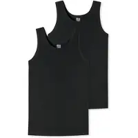 Schiesser Tank-Tops 2er-Pack Basic Kids in Schwarz | Gr.: 152