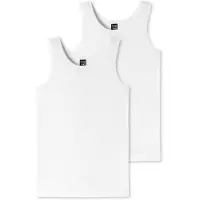 Schiesser Tank-Tops 2er-Pack Basic Kids in weiß | Gr.: 152