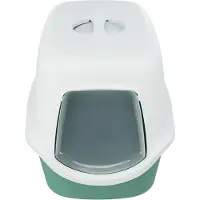 Trixie Katzentoilette Vico mit Motiv - grün/weiß