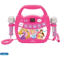 Lexibook Musikplayer Karaoke BT USB MicroSD-Slot 2Mikrofone Princess MP300DPZ
