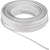 Pro 67745 Lautsprecherkabel weiß CCA, 25 m - 25 m Rolle, Querschnitt 2 x 0,75 mm²