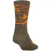 Giro Seasonal Merinowolle Socken oliv/orange S | EU 36-39 2022 Socken