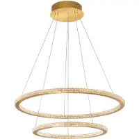 Nova Luce CILION LED Pendelleuchte Messing 56W Warmweiss 150x60cm dimmbar 9011139