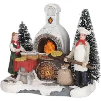 Luville Außenpizzeria b/o l11,5xw6,5xh10 cm Weihnachtshaus (groen)