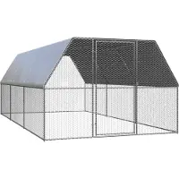 vidaXL Outdoor-Hühnerkäfig 3x6x2 m Verzinkter Stahl