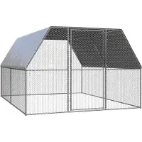 vidaXL Outdoor-Hühnerkäfig 3x4x2 m Verzinkter Stahl
