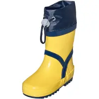 Playshoes Kinder Gummistiefel Regenstiefel Matschstiefel gefüttert Gelb Blau, Größe:24