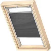 Velux Plissee-Faltstore manuell graphitgrau uni FHL CK02 1274S
