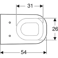 Geberit Smyle Tiefspül-WC, 6l, wandhängend - weiß