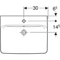 Geberit Renova Plan Waschtisch 60 cm, mit 1 Hahnloch, mit Überlauf