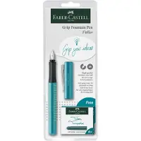 Faber-Castell Faber Castell Füller Grip 2010 türkis Feder M mit Patronen