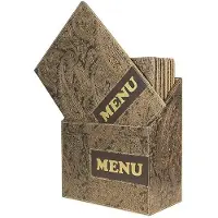 Securit Box mit 10 A4 Speisekartenhüllen "Design" - Paisley - 4 Sichtseiten