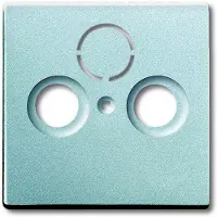 Busch-Jaeger 1743-83, Aluminium, konventionell, , 0230-0-0250, SAT + TV + Radio, 63 mm
