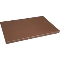 Hygiplas Serie LDPE Dickes Schneidebrett Für Gemüse Braun 450x300x20mm
