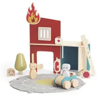 Micki Holz-Feuerwehrset - pädagogisches Spielzeug Feuerwehr 19-teilig