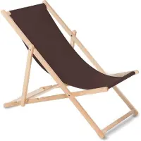 Greenblue Liegestuhl aus Buchholz ohne Armlehne Sonnenliege Gartenliege 110kg dunkelbraun