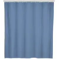 Wenko Duschvorhang Uni grau-blau - blau