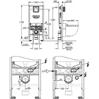 GROHE Rapid SLX WC-Element mit Unterputz-Spülkasten ohne Abflussbogen