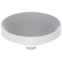 Geberit Einbauwaschtisch VariForm d 40cm, o HL, o ÜL, rd, Unters. glas./we