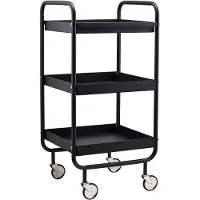 House Doctor Rollwagen aus schwarzem Metall